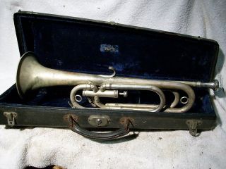 Historic Holton Silver Bugle 1938 Bengal Guards photo