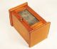 Antique Miniature Mirrored Fruitwood Dresser : American Folk Art : Bronze Mounts Boxes photo 10