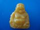 Old Natural Chinese Butterscotch Amber Carved Buddha Necklaces & Pendants photo 6