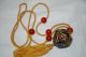 Antique 19c Chinese Enameled Silver Filigree W Carnelian Agate Beads Necklace Necklaces & Pendants photo 9
