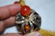 Antique 19c Chinese Enameled Silver Filigree W Carnelian Agate Beads Necklace Necklaces & Pendants photo 6