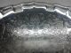 Vintage Ranleigh Silver Plated Oval Ornate Serving Tray Dish Silverplate photo 3