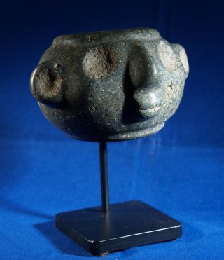 Pre - Columbian Museum Quality Nicoya Culture Ceremonial Mace Head With Stand photo