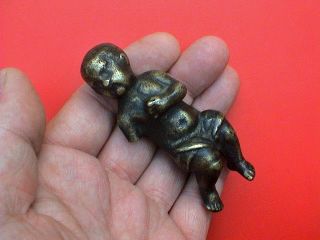 Rare Medieval Renaissance Bronze Ex - Voto Infant Sculpture,  15th Century Ad. photo