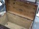 Small Vintage Settler ' S Effects Flat Top Steamer Trunk Antique Chest 1800-1899 photo 2