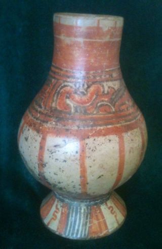 Pre Columbian Terracotta Nicoyan Urn Vessel Pottery Artifact Art Antiquity Coa photo