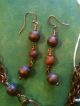 Antique African Trade Bead Terracotta Bead Stone Necklace Earrings Artifact Art The Americas photo 6