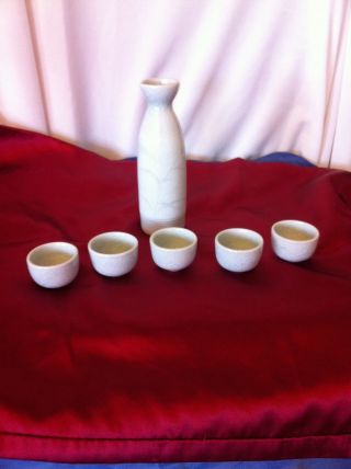 Vintage Chinese Vase And 5 Cups photo