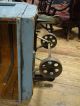 Antiq For Brimfield Industrial Factory Rail Road Cart Cast Iron Wheels Display 1900-1950 photo 3