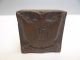 Antique Old Wooden Block Wood Metal Copper Foresters Of America Seal Stamp Binding, Embossing & Printing photo 1