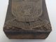 Antique Old Wooden Block Wood Metal Copper Foresters Of America Seal Stamp Binding, Embossing & Printing photo 8
