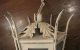 Antique Handmade White Wrought Iron Gothic Electric Chandelier Ceiling Fixture Chandeliers, Fixtures, Sconces photo 5