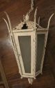 Antique Handmade White Wrought Iron Gothic Electric Chandelier Ceiling Fixture Chandeliers, Fixtures, Sconces photo 6