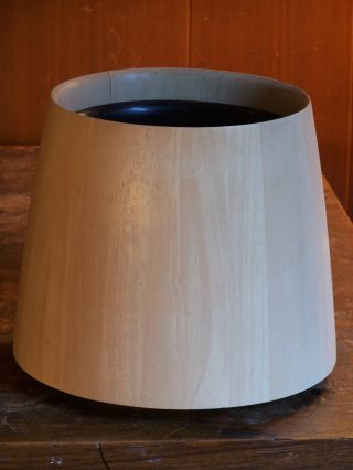 Dansk International Danish Modern Blonde Wood Bucket Planter Staved Lined Vase photo