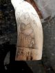 Scrimshaw Sperm Whale ' S Tooth Replica Whaling Ship Romulus I Scrimshaws photo 4