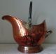 Hammered Copper Coal Shuttle / Hod With Dovetailed Seam And Brass Fittings Metalware photo 2