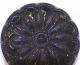 Antique Black Glass Flower Button Victorian Era Wearable Art Historical Clothes Buttons photo 1
