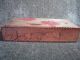 Antique Wooden Pyrography Wood Burned Xmas Red Poinsettia Dresser Glove Box Boxes photo 1