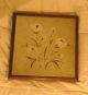 Made In Italy Heavy 9 X 9 Beige Brown White Floral Tile Wood Framed Trivet 2+lbs Trivets photo 4
