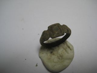 Ancient Roman Bronze Finger Ring 14 L photo