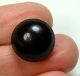 B504 1 Antique Button,  Celluloid Tight Top,  Black High Domed 5/8 