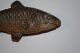 Antique Austrian Bronze Fish Paperweight Cold Painted Marked Geschutzt Metalware photo 5