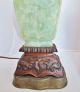 Antique Chinese Carved Archaic Style Green Serpentine & Wood Urn Lamps Other photo 9