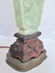 Antique Chinese Carved Archaic Style Green Serpentine & Wood Urn Lamps Other photo 6