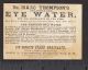 Blind Doll Eye Water Cure Dr.  Thompson ' S Remedy Victorian Advertising Trade Card Optical photo 1