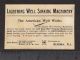 American Well Works Aurora Il Lightning Drilling Machinery Old Advertising Card Mining photo 2