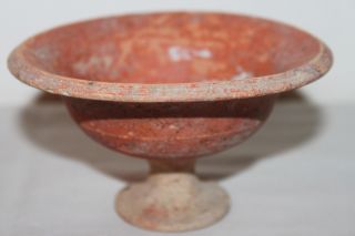 Ancient Romanred Ware Pottery Stem Plate 1st Century Ad photo