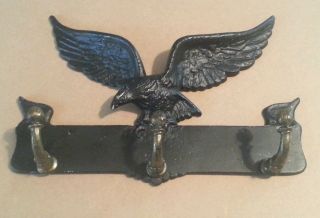 Vintage Cast Iron Eagle Coat / Pot / Cup Holder Emig Wilton 1106 - 10 