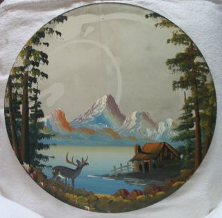 1940 ' S Western Style Hand Painted Mirror photo