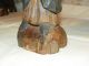 Antique 19c.  Worm Wood Polycrome Santos Hand Carved & Painted 18 In Tall Jesus Holy Land photo 9