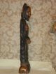 Antique 19c.  Worm Wood Polycrome Santos Hand Carved & Painted 18 In Tall Jesus Holy Land photo 7