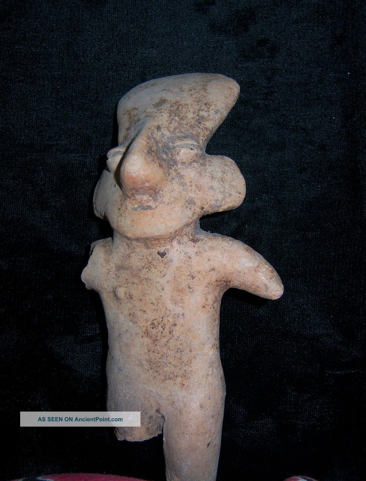 Pre Columbian Figure Mexico Female Pottery Clay 7 Inches Authentic Ancient The Americas photo