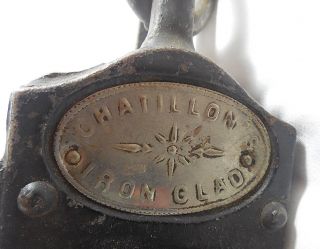 Antique Chatillon Iron Clad Linear Hanging Scale Up To 200 Lbs - Warehouse,  Dock photo