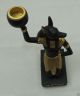 Egyptian Pharaoh Hand Made Candle Holder Statue Figurine,  The Seated Anubis Egyptian photo 2