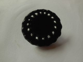 Victorian Black Glass Buttons (12) photo