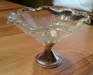 Duchin Compote Candy Dish/ Bowl Sterling Bottom photo
