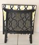 Vintage Leg O Matic Folding Chair Black Art Deco Chair With Latice Post-1950 photo 6
