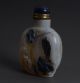 Chinese Elder&lad Hand Carved Natural Shadow Agate Floater Snuff Bottle - Jr11076 Snuff Bottles photo 3