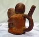 Pre - Columbian Moche Polychrome Ceramic Stirrup Vessel With Coa Stamp - 600 Ad The Americas photo 3