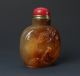 Chinese Elder&pine Tree Hand Carved Natural Agate Floater Snuff Bottle - Jr10707 Snuff Bottles photo 2
