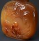 Chinese Elder&pine Tree Hand Carved Natural Agate Floater Snuff Bottle - Jr10707 Snuff Bottles photo 7