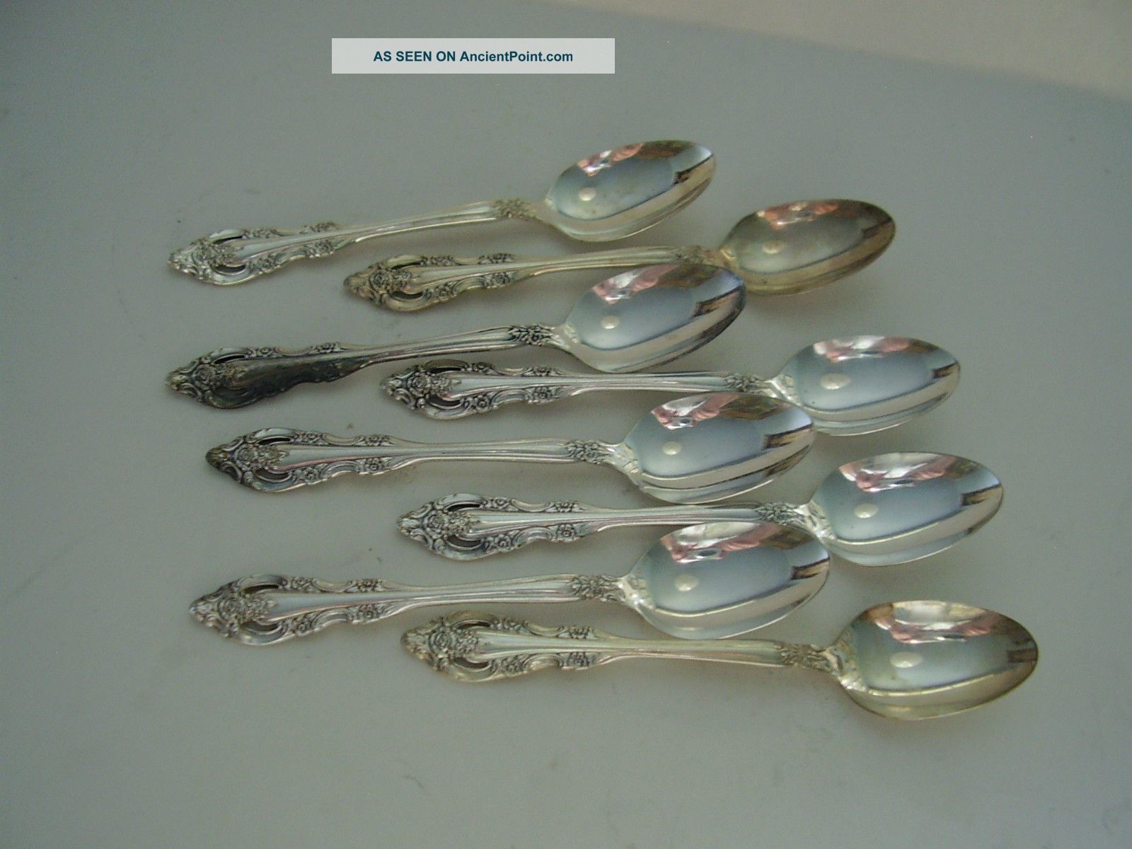8 Community Brahms Silver Plate Demitasse Spoons Flatware & Silverware photo