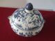 Antique Chinese Export Porcelain Blue & White Tureen 19th C With Angles,  Moon, Bowls photo 1