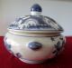 Antique Chinese Export Porcelain Blue & White Tureen 19th C With Angles,  Moon, Bowls photo 7