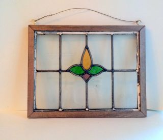 Antique Leaded Stained Glass Window 16 - 1/2 