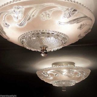 C.  30 ' S Vintage Art Deco Ceiling Lamp Light Chandelier {{{{ Georgeous }}}} photo